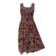 Load image into Gallery viewer, Black Paisley Crepe Maxi Dress UK One Size 14-24 EE48
