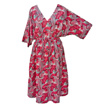Load image into Gallery viewer, Pink Leaves Cotton Maxi Dress UK Size 18-32 M107