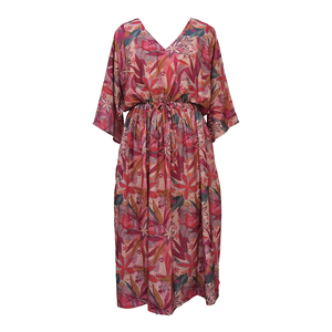 Foliage Peach Crepe Maxi Dress UK Size 18-32 SSF11