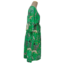 Load image into Gallery viewer, Bold Green Wild Cotton Maxi Dress UK Size 18-32 M55