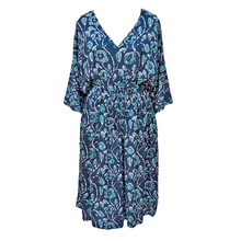 Load image into Gallery viewer, Blue Batik Viscose Maxi Dress UK Size 18-32 M90
