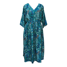 Load image into Gallery viewer, Foliage Teal Crepe Maxi Dress UK Size 18-32 SSF3