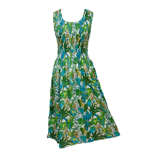 Tropical Cotton Maxi Dress UK One Size 14-24 E243