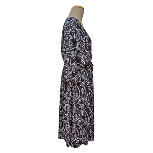 Black Batik Viscose Maxi Dress UK Size 18-32 M95