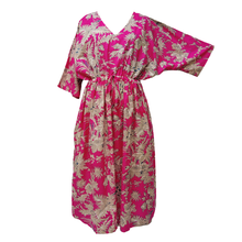 Load image into Gallery viewer, Pink Floral Cotton Maxi Dress UK Size 18-32 AD4