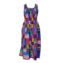 Load image into Gallery viewer, Patchwork Print Crepe Maxi Dress UK One Size 14-24 EE53