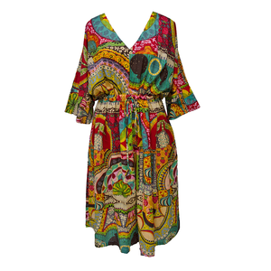 Patchwork Cotton Maxi Dress UK Size 18-32 M60