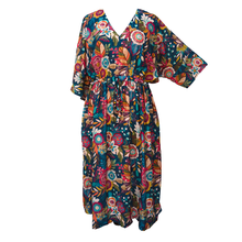 Load image into Gallery viewer, Blossoms Royal Blue Crepe Maxi Dress UK Size 18-32 SSF4