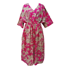 Load image into Gallery viewer, Pink Floral Cotton Maxi Dress UK Size 18-32 AD4