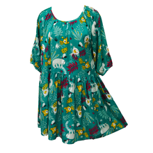 Load image into Gallery viewer, Animals Gathered Dress Size 12-30 F4