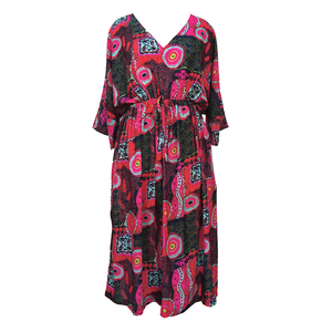 Headturner Abstract Black Crepe Maxi Dress UK Size 18-32 SSF23