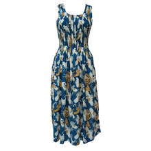 Load image into Gallery viewer, Blue Swans Cotton Maxi Dress UK One Size 14-24 EE12
