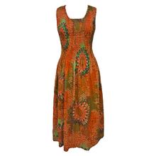 Load image into Gallery viewer, Orange Cotton Maxi Dress UK One Size 14-24 A3