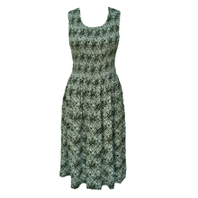 Load image into Gallery viewer, Green Tie Dye Viscose Maxi Dress UK One Size 14-24 A31