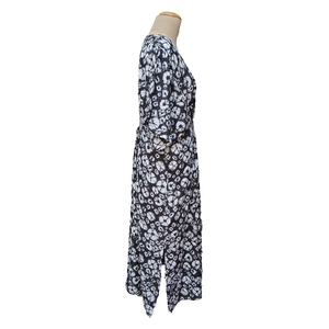 Black Tie Dye Smocked Maxi Dress Size 16-32 PL12