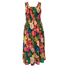 Load image into Gallery viewer, Black Floral Crepe Maxi Dress UK One Size 14-24 EE45