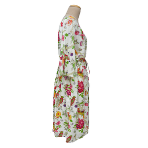 White Birdies Cotton Maxi Dress UK Size 18-32 M61