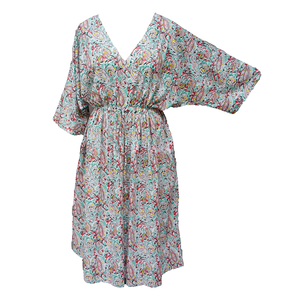 Paisley Multicolored Cotton Maxi Dress UK Size 18-32 M41