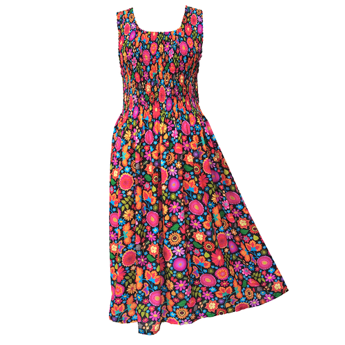 Flowerbed Crepe Maxi Dress UK One Size 14-24 EE46