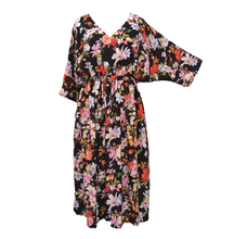 Load image into Gallery viewer, Lilies Black Crepe Maxi Dress UK Size 18-32 SSF24