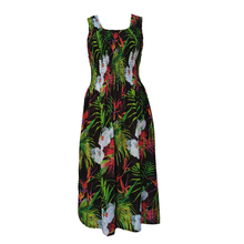 Load image into Gallery viewer, Tropical Crepe Maxi Dress UK One Size 14-24 EL1