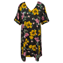 Load image into Gallery viewer, Black Crepe Shirt Dress Size 16-32 PS11