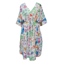 Load image into Gallery viewer, White Digital Artwork Crepe Maxi Dress UK Size 18-32 M73