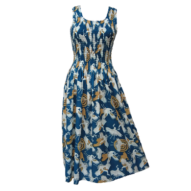 Blue Swans Cotton Maxi Dress UK One Size 14-24 EE12