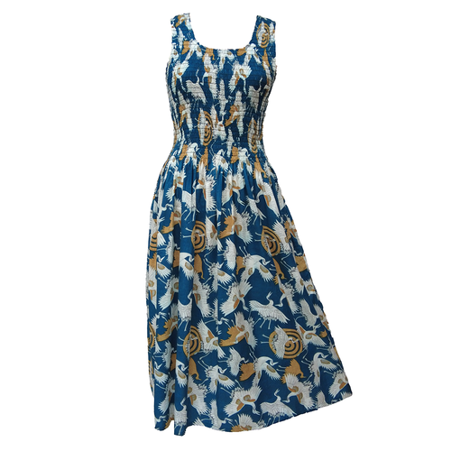 Blue Swans Cotton Maxi Dress UK One Size 14-24 EE12