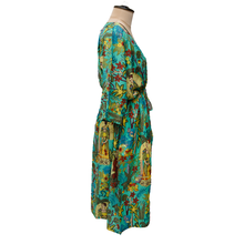 Load image into Gallery viewer, Cool Green Artistic Cotton Maxi Dress UK Size 18-32 M171