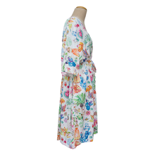 Load image into Gallery viewer, White Digital Artwork Crepe Maxi Dress UK Size 18-32 M73