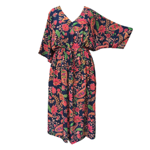 Load image into Gallery viewer, Deep Navy Paisley Crepe Maxi Dress UK Size 18-32 SSF60