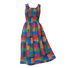 Load image into Gallery viewer, Patchwork Crepe Maxi Dress UK One Size 14-24 EE58