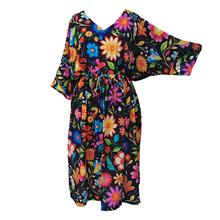 Load image into Gallery viewer, Black Floral Crepe Maxi Dress UK Size 18-32 SSF57