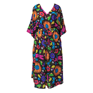 Dragonfly and Sunflower Crepe Maxi Dress UK Size 18-32 SSF58