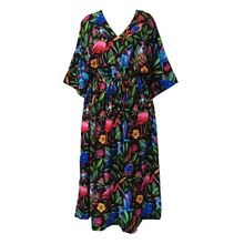 Load image into Gallery viewer, Wild Birds Crepe Maxi Dress UK Size 18-32 SSF56