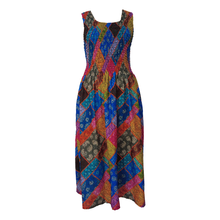 Load image into Gallery viewer, Patchwork Crepe Maxi Dress UK One Size 14-24 EE61