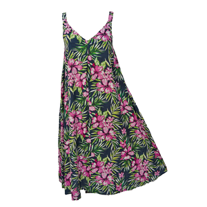 Navy Floral Maxi Dress Size 14-30 SM6
