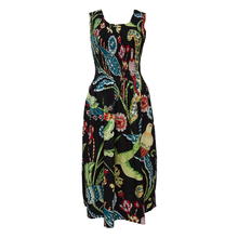 Load image into Gallery viewer, Black Birds Print Cotton Maxi Dress UK One Size 14-24 EE1