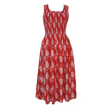 Load image into Gallery viewer, Red Leopard Cotton Maxi Dress UK One Size 14-24 LD2