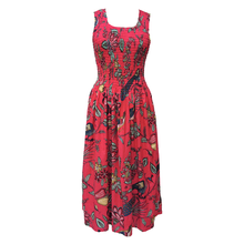Load image into Gallery viewer, Coral Floral Cotton Maxi Dress UK One Size 14-24 EE18