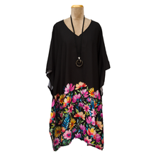 Load image into Gallery viewer, Black Floral Kaftan Dress Size 14 -26 PP3