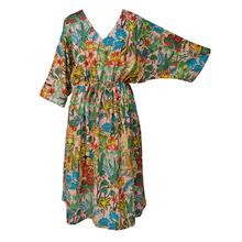 Load image into Gallery viewer, Tropical Blush Artistic Cotton Maxi Dress UK Size 18-32 M34