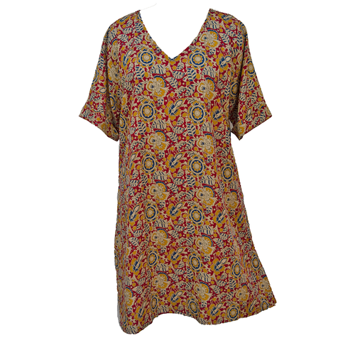 Maroon Crepe Shirt Dress Size 16-32 PS12