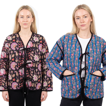 Load image into Gallery viewer, Reversible Cotton Quilted Oversized Jacket Uk size 8-20