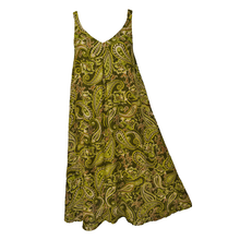 Load image into Gallery viewer, Green paisley Maxi Dress Size 14-30 SM7