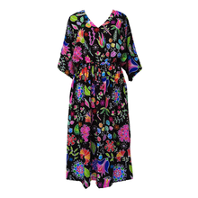 Load image into Gallery viewer, Artistic Floral Crepe Maxi Dress UK Size 18-32 SSF62