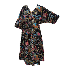 Load image into Gallery viewer, Black Artistic Cotton Maxi Dress UK Size 18-32 SSF87