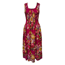 Load image into Gallery viewer, Cherry Bouquet Cotton Maxi Dress UK One Size 14-24 A37