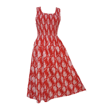 Load image into Gallery viewer, Red Leopard Cotton Maxi Dress UK One Size 14-24 LD2